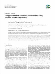 An Approach to Self-Assembling Swarm Robots Using Multitree Genetic Programming