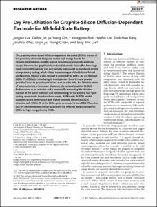 Dry Pre-Lithiation for Graphite-Silicon Diffusion-Dependent Electrode for All-Solid-State Battery
