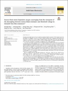 Source/drain metal-dependent oxygen scavenging from the viewpoint of the decoupling between source/drain resistance and threshold voltage in InGaZnO thin-film transistors