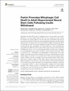 Parkin Promotes Mitophagic Cell Death in Adult Hippocampal Neural Stem Cells Following Insulin Withdrawal