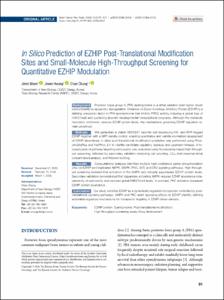 In Silico Prediction of EZHIP Post-Translational Modification Sites and Small-Molecule High-Throughput Screening for Quantitative EZHIP Modulation