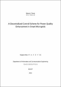 A Decentralized Control Scheme for Power Quality Enhancement in Smart Microgrids