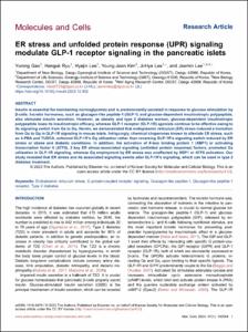 ER stress and unfolded protein response (UPR) signaling modulate GLP-1 receptor signaling in the pancreatic islets