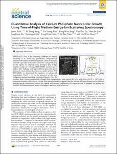 Quantitative Analysis of Calcium Phosphate Nanocluster Growth Using Time-of-Flight Medium-Energy-Ion-Scattering Spectroscopy