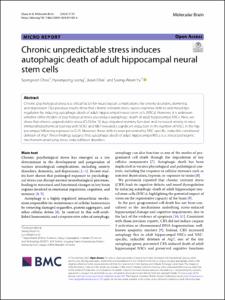 Chronic unpredictable stress induces autophagic death of adult hippocampal neural stem cells
