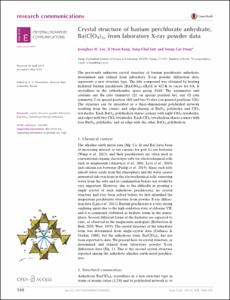 Crystal structure of barium perchlorate anhydrate, Ba(ClO4)2, from laboratory X-ray powder data