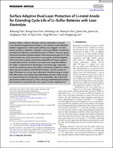 Surface Adaptive Dual-Layer Protection of Li-metal Anode for Extending Cycle-Life of Li-Sulfur Batteries with Lean Electrolyte