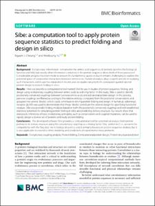 Sibe: A computation tool to apply protein sequence statistics to predict folding and design in silico