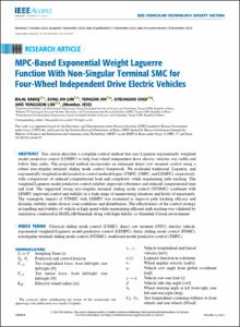 MPC-Based Exponential Weight Laguerre Function With Non-Singular Terminal SMC for Four-Wheel Independent Drive Electric Vehicles