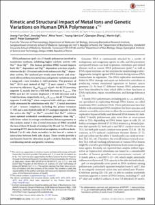 Kinetic and Structural Impact of Metal Ions and Genetic Variations on Human DNA Polymerase iota