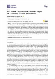 Soft robotic gripper with chambered fingers for performing in-hand manipulation
