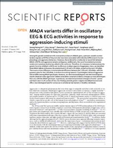 MAOA variants differ in oscillatory EEG & ECG activities in response to aggression-inducing stimuli