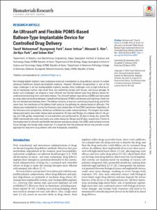 An Ultrasoft and Flexible PDMS-Based Balloon-Type Implantable Device for Controlled Drug Delivery