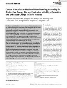 Carbon Nanocluster-Mediated Nanoblending Assembly for Binder-Free Energy Storage Electrodes with High Capacities and Enhanced Charge Transfer Kinetics