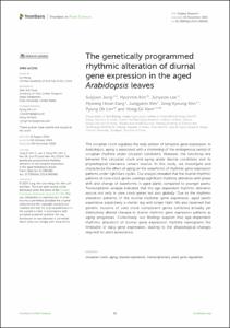 The genetically programmed rhythmic alteration of diurnal gene expression in the aged Arabidopsis leaves
