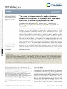 Two-step polymerization for tailored donor-acceptor interactions driving efficient hydrogen evolution in visible-light photocatalysts