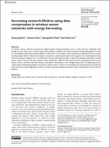Increasing network lifetime using data compression in wireless sensor networks with energy harvesting