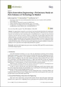 Open innovation engineering—preliminary study on new entrance of technology to market