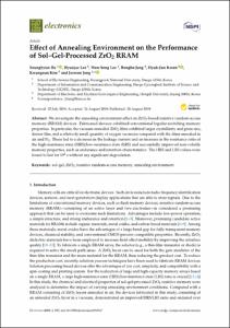 Effect of Annealing Environment on the Performance of Sol-Gel-Processed ZrO2 RRAM