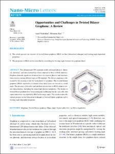 Opportunities and Challenges in Twisted Bilayer Graphene: A Review