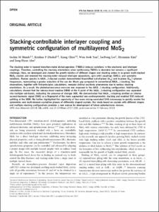 Stacking-controllable interlayer coupling and symmetric configuration of multilayered MoS2
