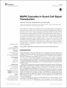 MAPK Cascades in Guard Cell Signal Transduction