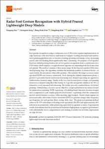 Radar Foot Gesture Recognition with Hybrid Pruned Lightweight Deep Models