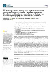 Relationship between Resting-State Alpha Coherence and Cognitive Control in Individuals with Internet Gaming Disorder: A Multimodal Approach Based on Resting-State Electroencephalography and Event-Related Potentials