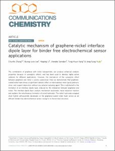 Catalytic mechanism of graphene-nickel interface dipole layer for binder free electrochemical sensor applications