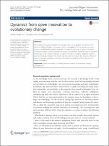 Dynamics from open innovation to evolutionary change