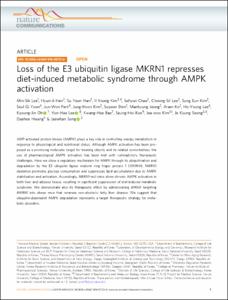 Loss of the E3 ubiquitin ligase MKRN1 represses diet-induced metabolic syndrome through AMPK activation