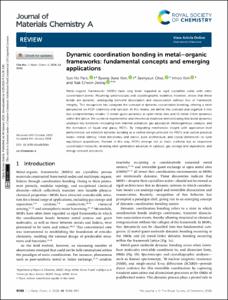 Dynamic coordination bonding in metal-organic frameworks: fundamental concepts and emerging applications