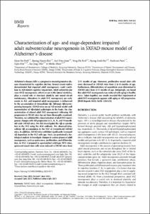 Characterization of age- and stage-dependent impaired adult subventricular neurogenesis in 5XFAD mouse model of Alzheimer’s disease