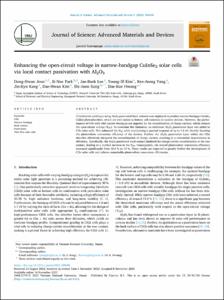 Enhancing the open-circuit voltage in narrow-bandgap CuInSe2 solar cells via local contact passivation with Al2O3