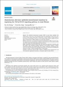 Alantolactone alleviates epithelial-mesenchymal transition by regulating the TGF-β/STAT3 signaling pathway in renal fibrosis