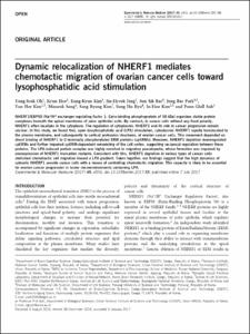 Dynamic relocalization of NHERF1 mediates chemotactic migration of ovarian cancer cells toward lysophosphatidic acid stimulation