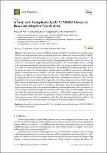 A Very Low Complexity QRD-M MIMO Detection Based on Adaptive Search Area