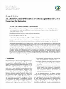 An Adaptive Cauchy Differential Evolution Algorithm for Global Numerical Optimization
