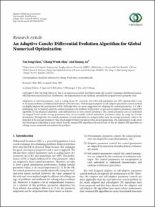 An Adaptive Cauchy Differential Evolution Algorithm for Global Numerical Optimization