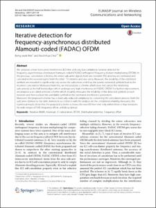 Iterative detection for frequency-asynchronous distributed Alamouti-coded (FADAC) OFDM