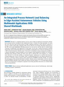 An Integrated Process-Network Load Balancing in Edge-Assisted Autonomous Vehicles Using Multimodal Applications With Shared Workloads