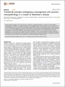 Trametinib activates endogenous neurogenesis and recovers neuropathology in a model of Alzheimer’s disease