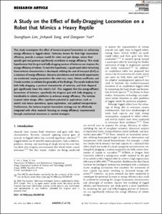 A Study on the Effect of Belly-Dragging Locomotion on a Robot that Mimics a Heavy Reptile