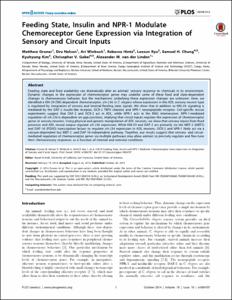 Feeding State, Insulin and NPR-1 Modulate Chemoreceptor Gene Expression via Integration of Sensory and Circuit Inputs