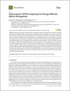 Approximate LSTM Computing for Energy-Efficient Speech Recognition