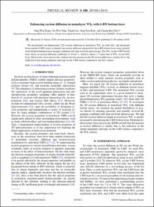 Enhancing exciton diffusion in monolayer WS2 with h-BN bottom layer