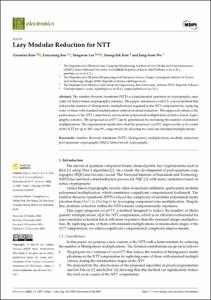 Lazy Modular Reduction for NTT