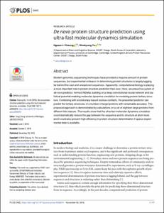 De novo protein structure prediction using ultra-fast molecular dynamics simulation