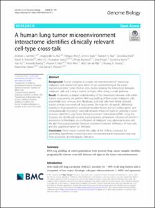 A human lung tumor microenvironment interactome identifies clinically relevant cell-type cross-talk