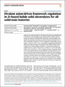 Divalent anion-driven framework regulation in Zr-based halide solid electrolytes for all-solid-state batteries